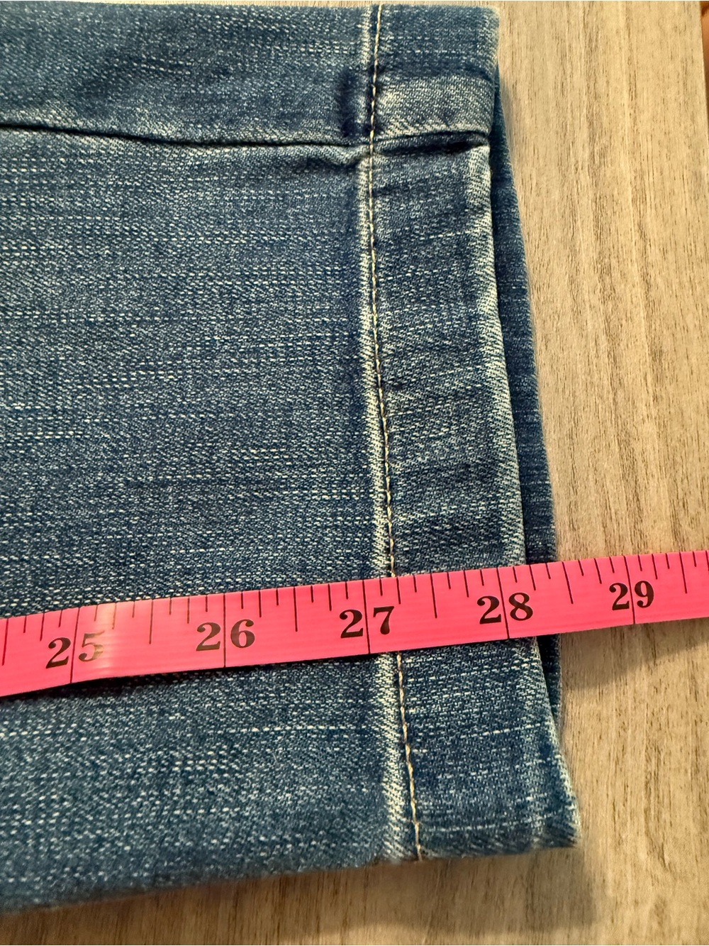 White House Black Market Dark Blue Straight Leg Jeans with Embellished Pockets - Picture 7 of 9